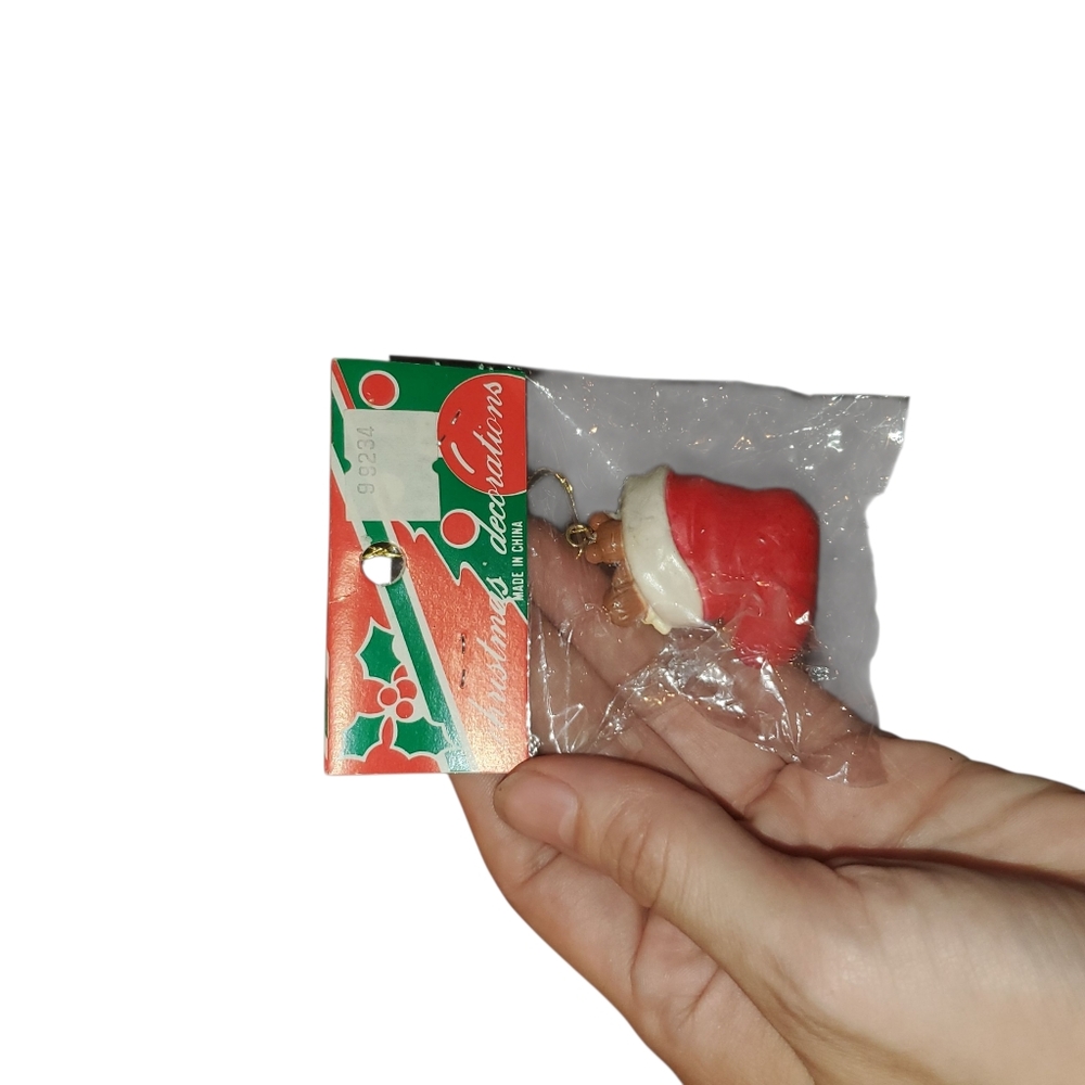 Mini Vintage Christmas Stocking Ornament New In Package - Picture 3 of 3